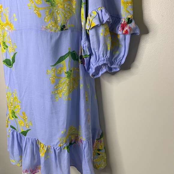 Cynthia Rowley Tayla Floral Mini Ruffle Dress 4 - Picture 10 of 16